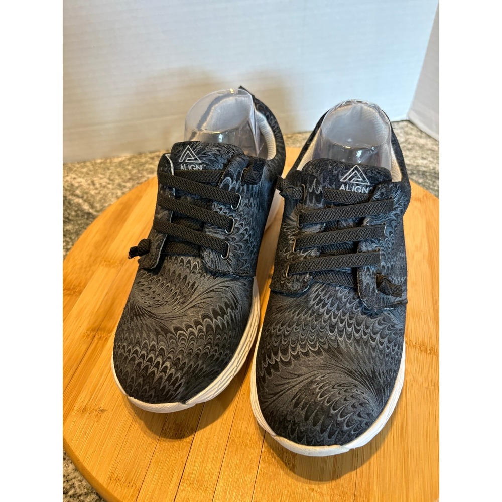 Nurse Mates Align Velocity Black Grey Swirl Slip Resistant Shoes Womens 9W